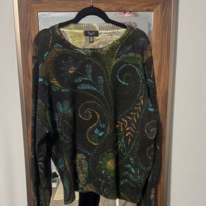 Rafaella Multicolor Paisley Knit Sweater
